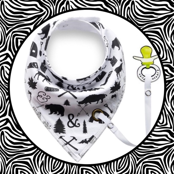 🎉New🎉Cotton Bib & Pacifier Holder🎉🎉 - Picture 3 of 8